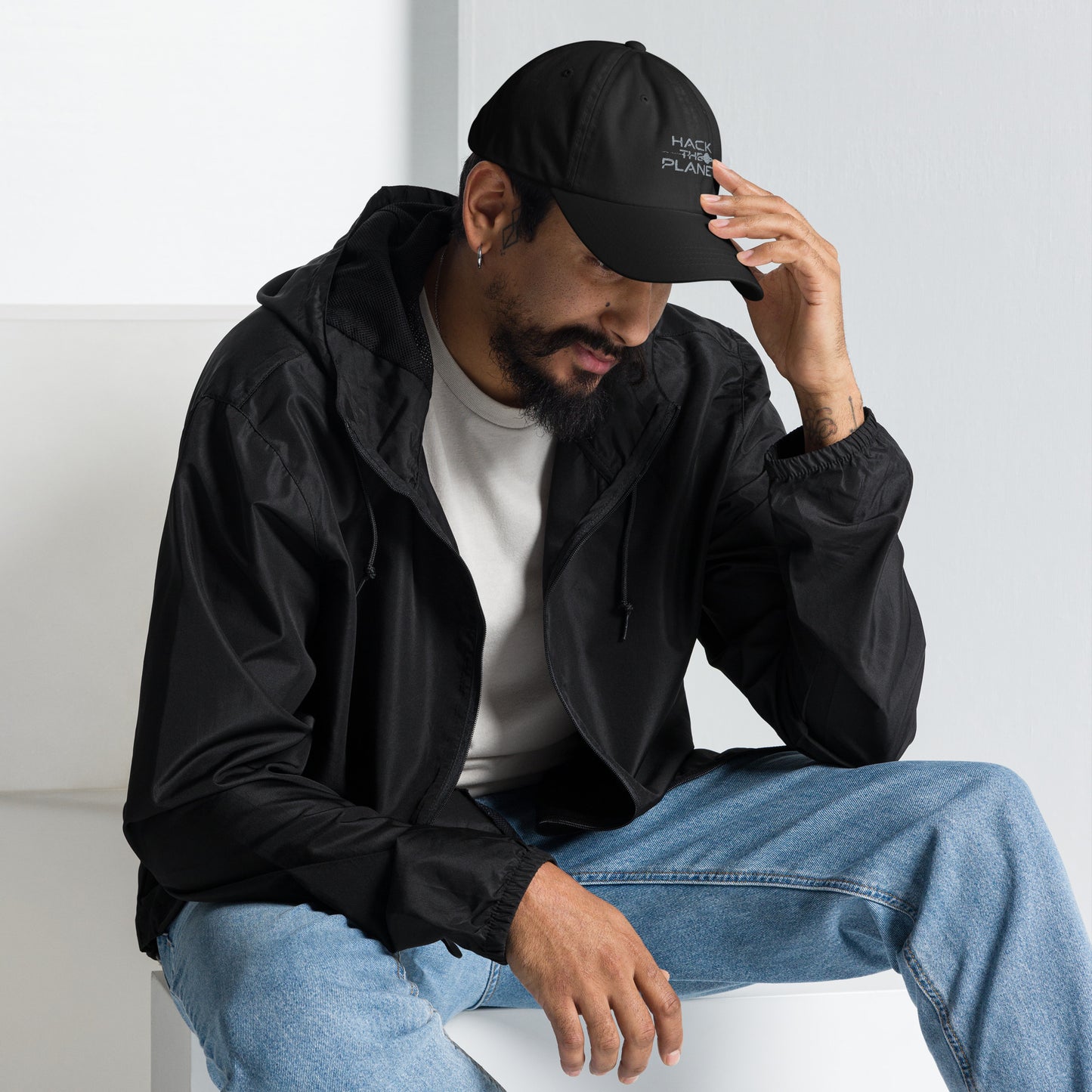 Hack the planet Dad hat (Dark variant)