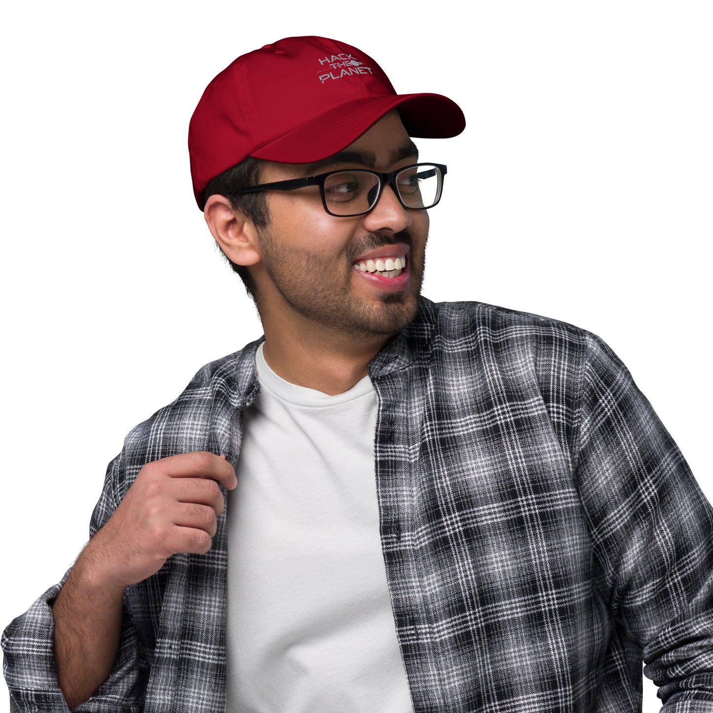 Hack the planet Dad hat (Dark variant)