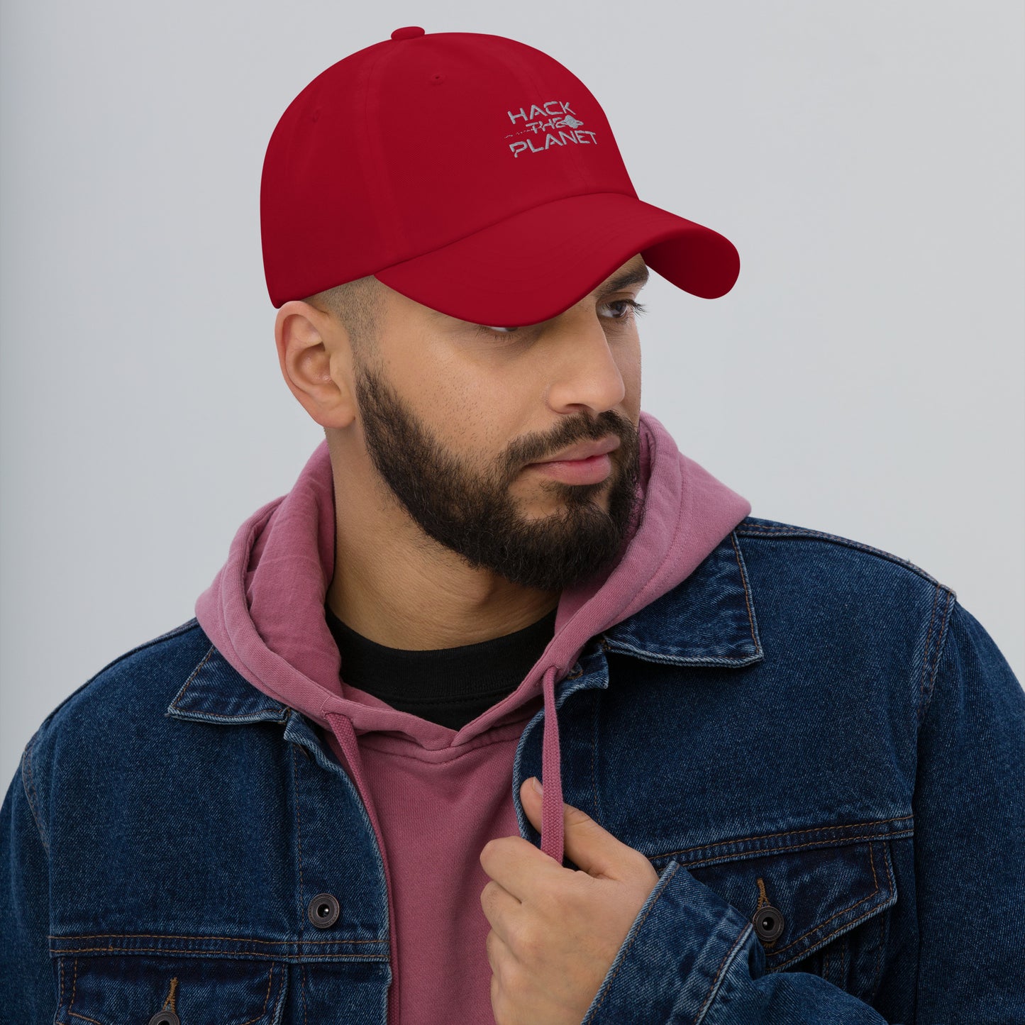 Hack the planet Dad hat (Dark variant)