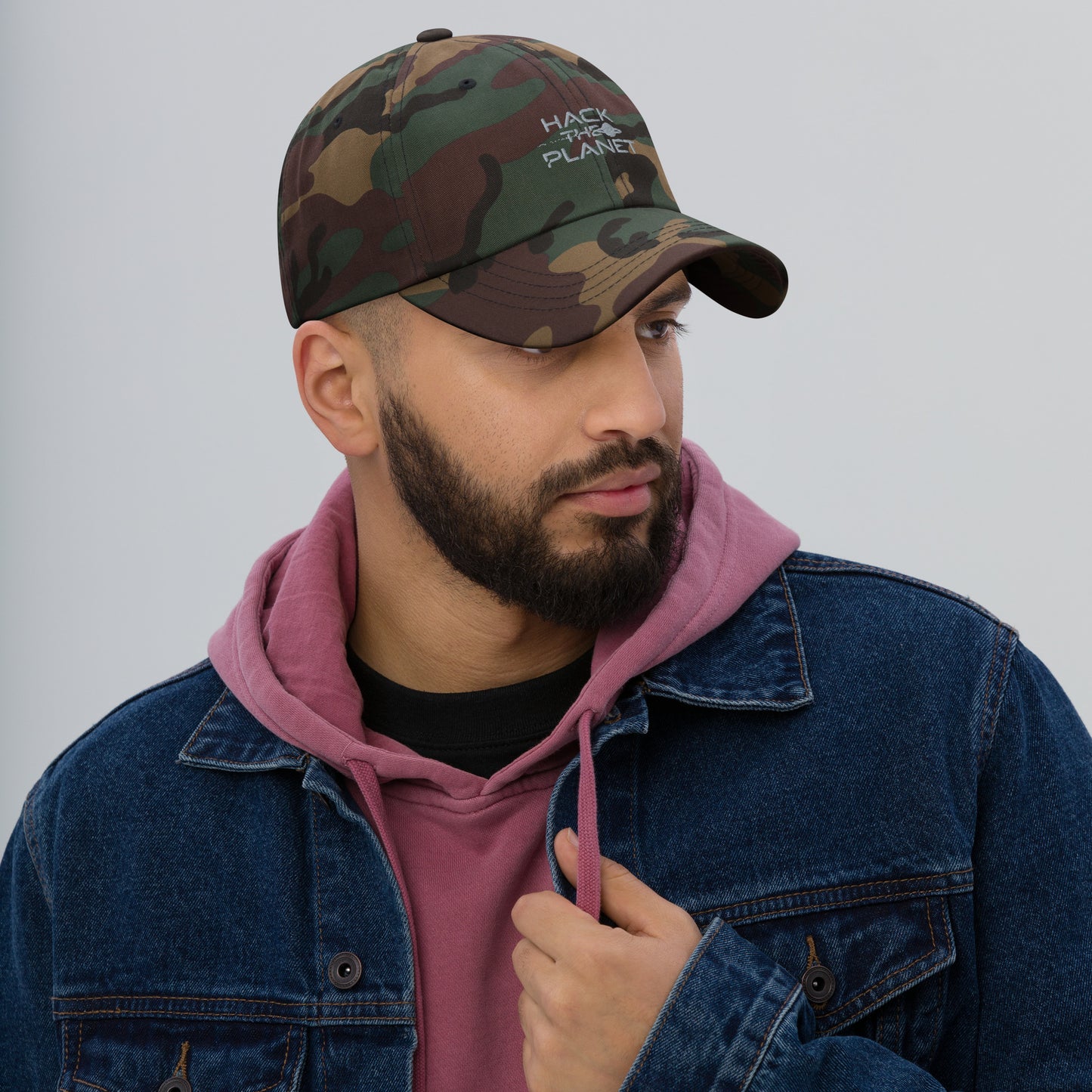 Hack the planet Dad hat (Dark variant)