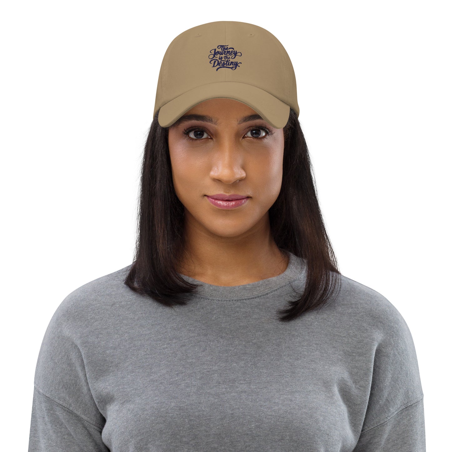 The journey is the destiny Dad hat (Light variant)