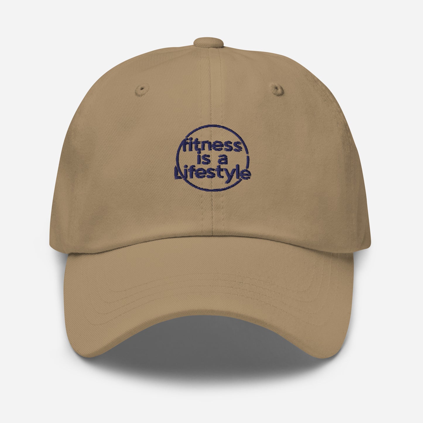 Fitness is a lifestyle Dad hat (Light variant)