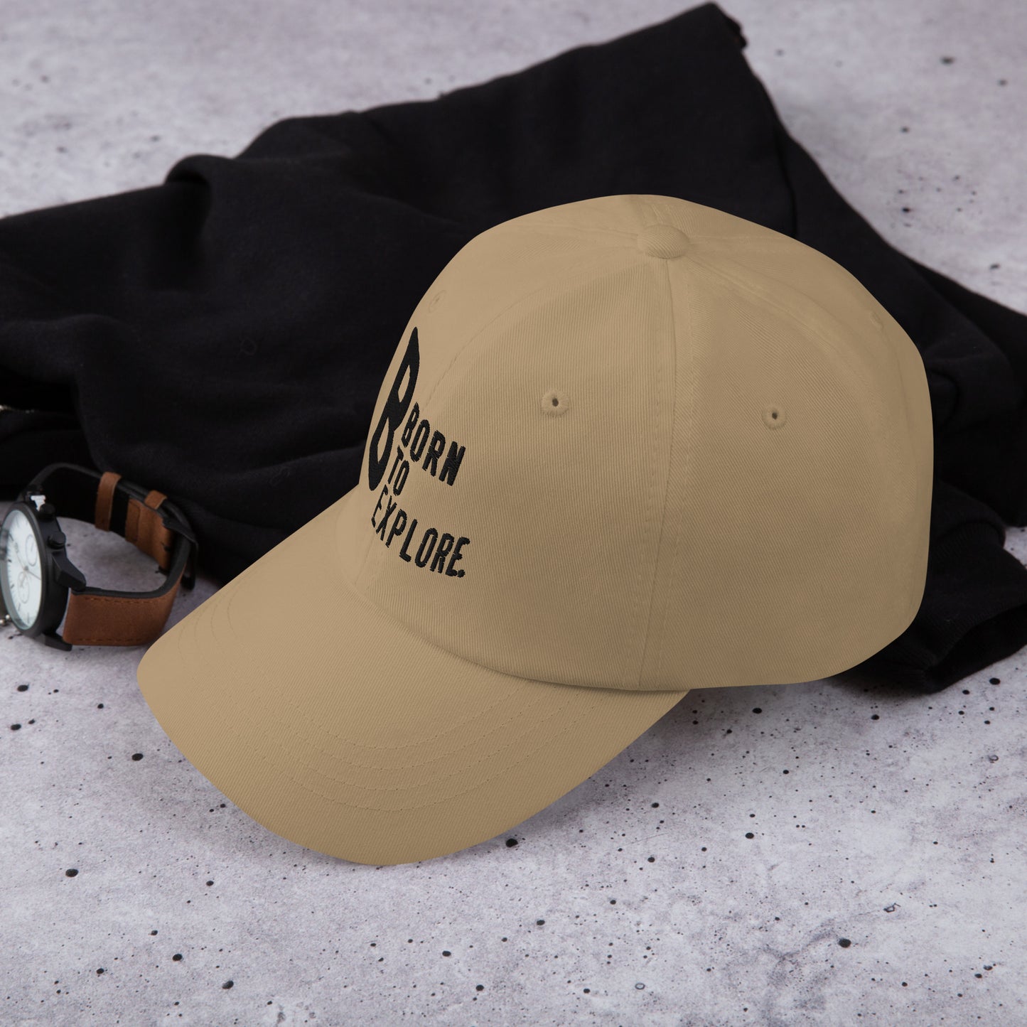 Born to explore Dad hat (Light Variant)