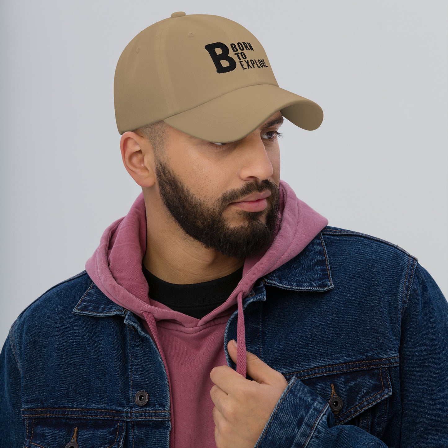 Born to explore Dad hat (Light Variant)