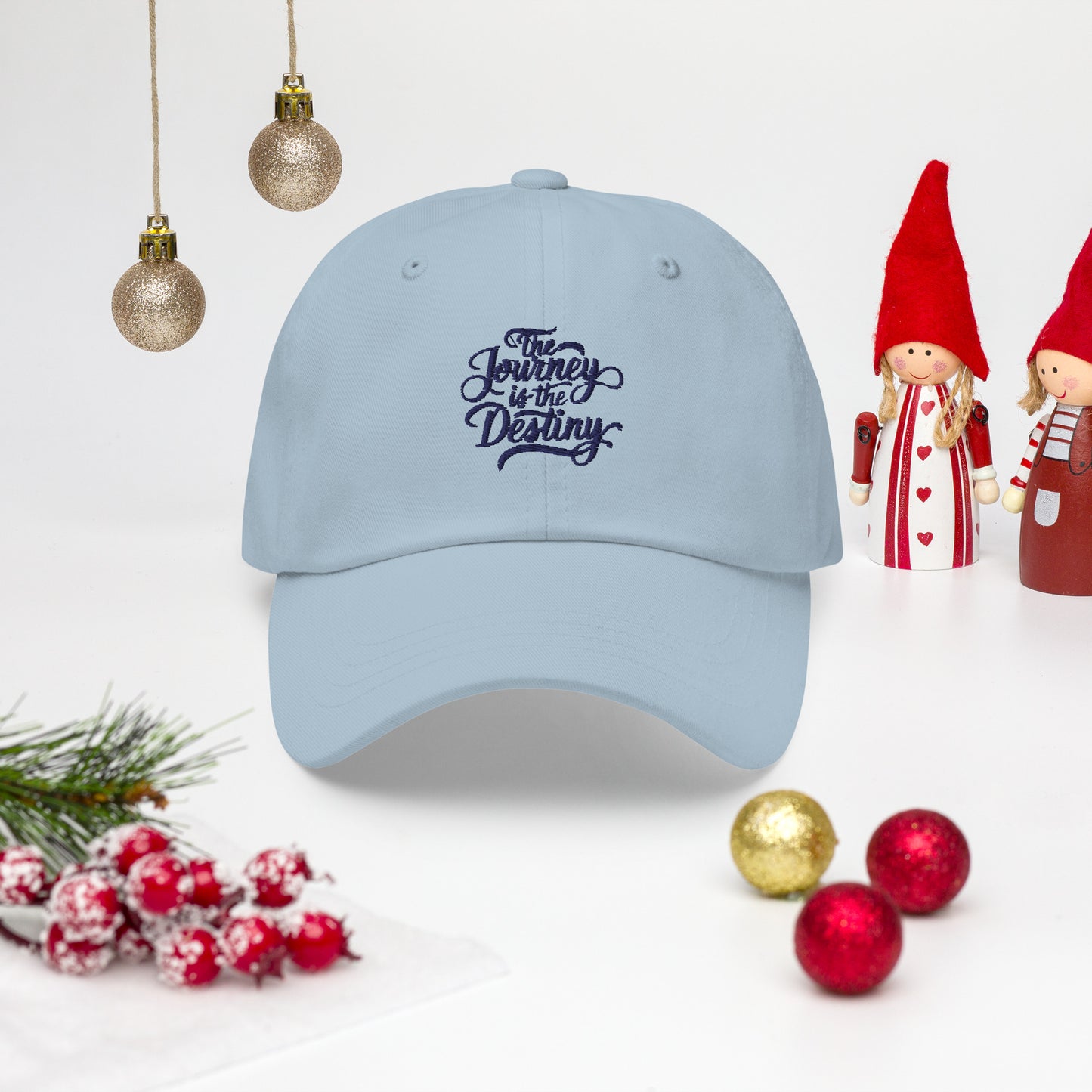 The journey is the destiny Dad hat (Light variant)