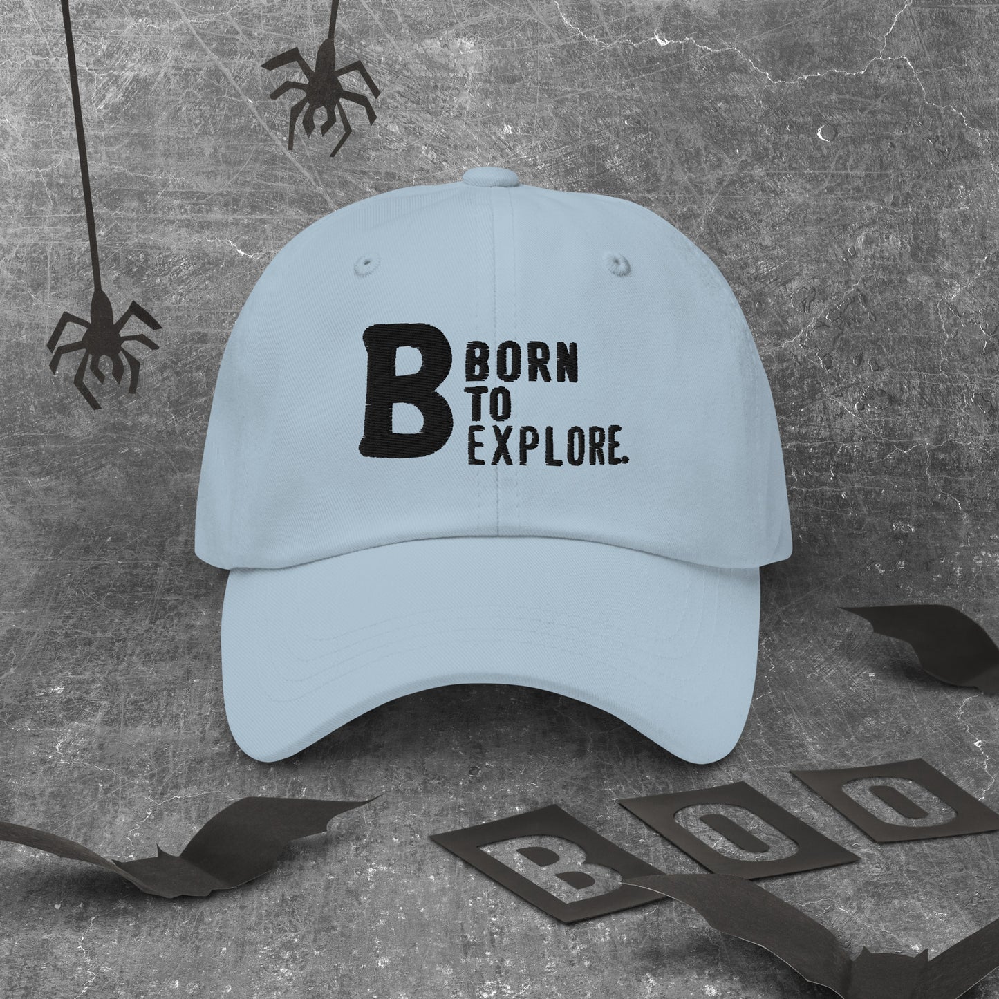 Born to explore Dad hat (Light Variant)