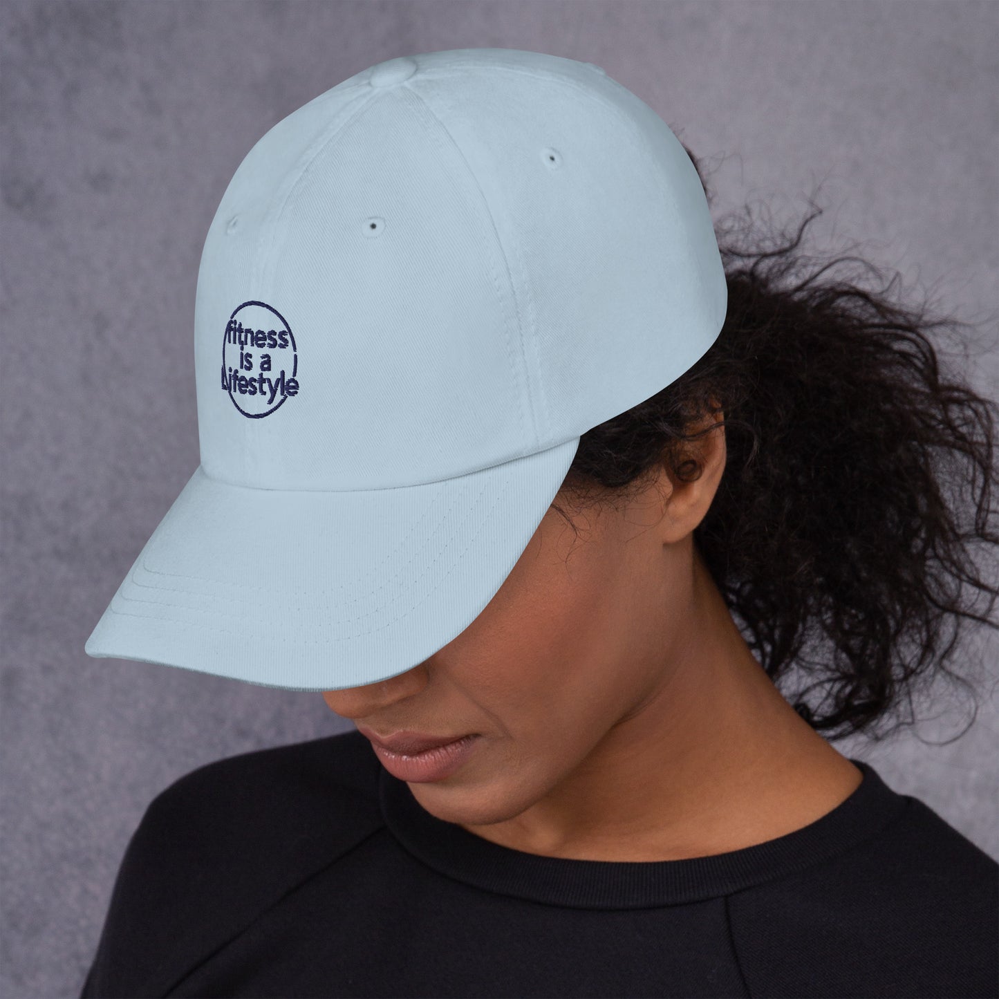Fitness is a lifestyle Dad hat (Light variant)