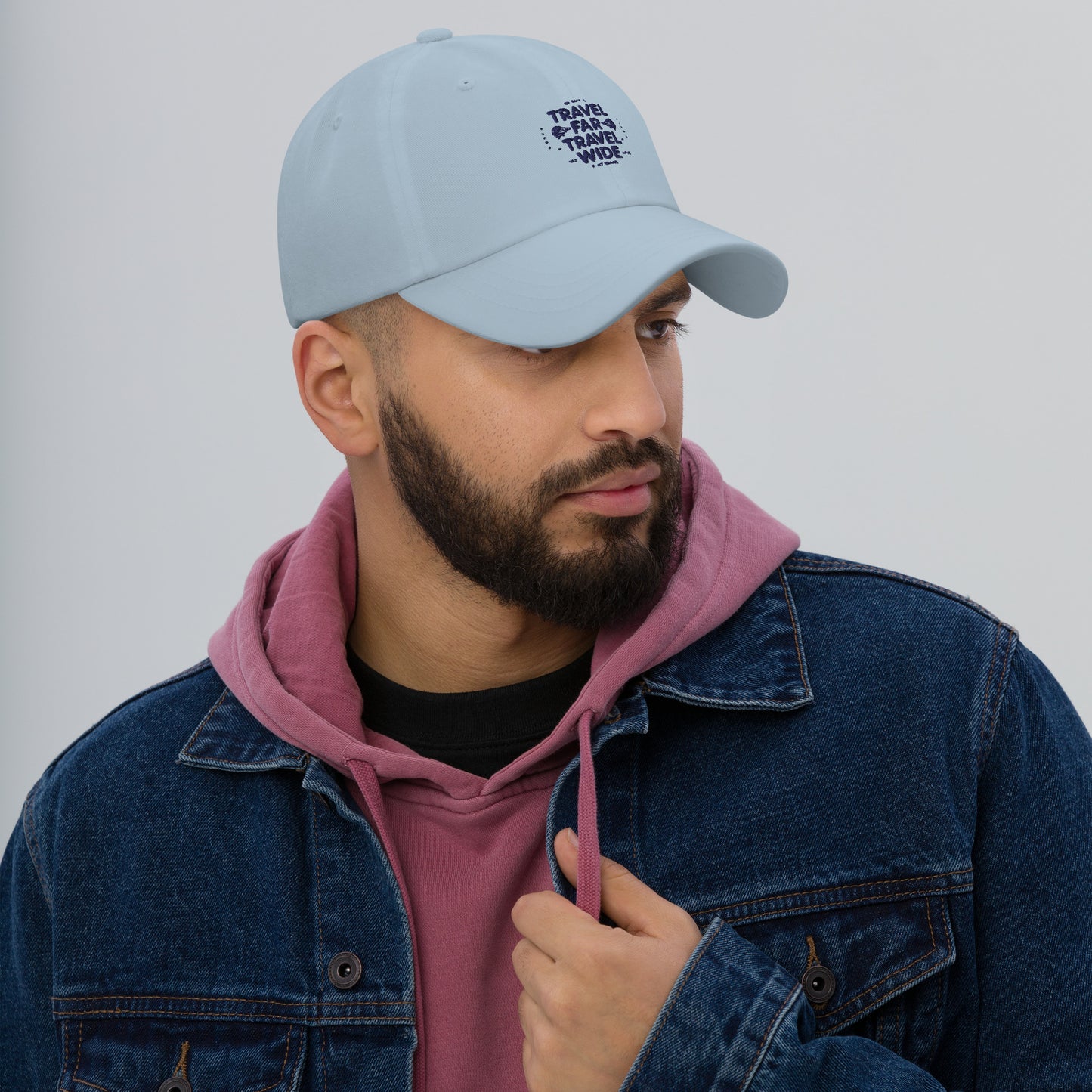 Travel far Travel wide Dad hat (Light Variant)