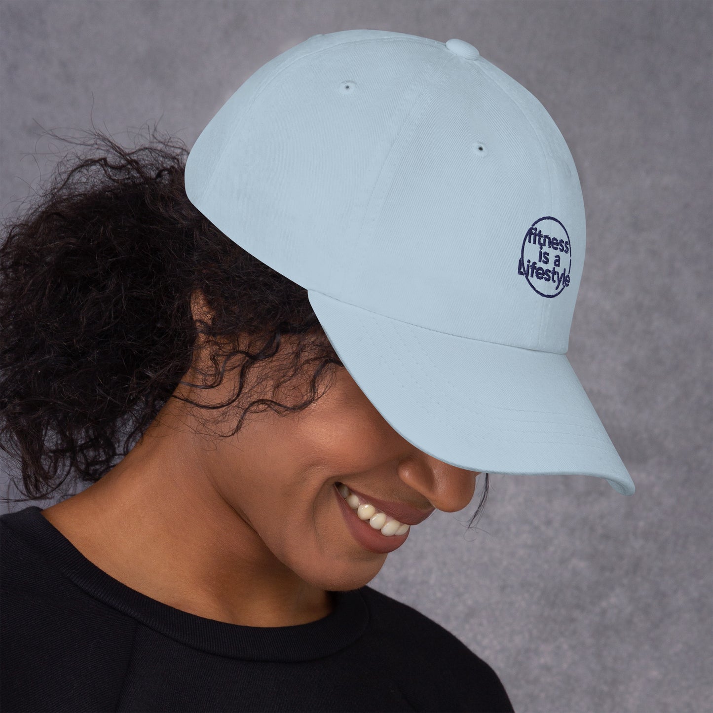 Fitness is a lifestyle Dad hat (Light variant)
