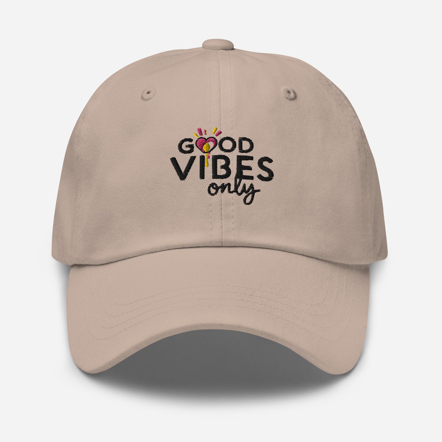 Good vibes only Dad hat (Light Variant)