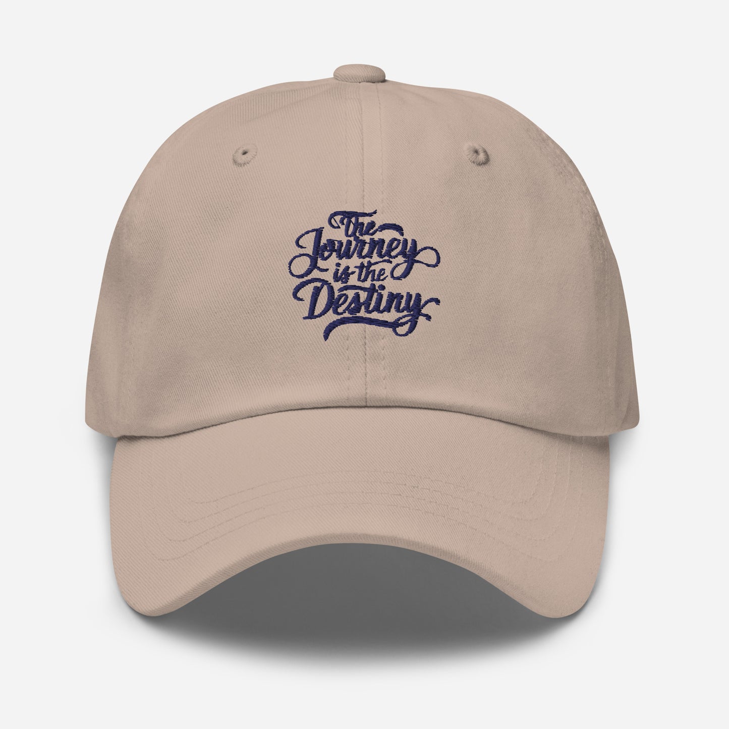 The journey is the destiny Dad hat (Light variant)