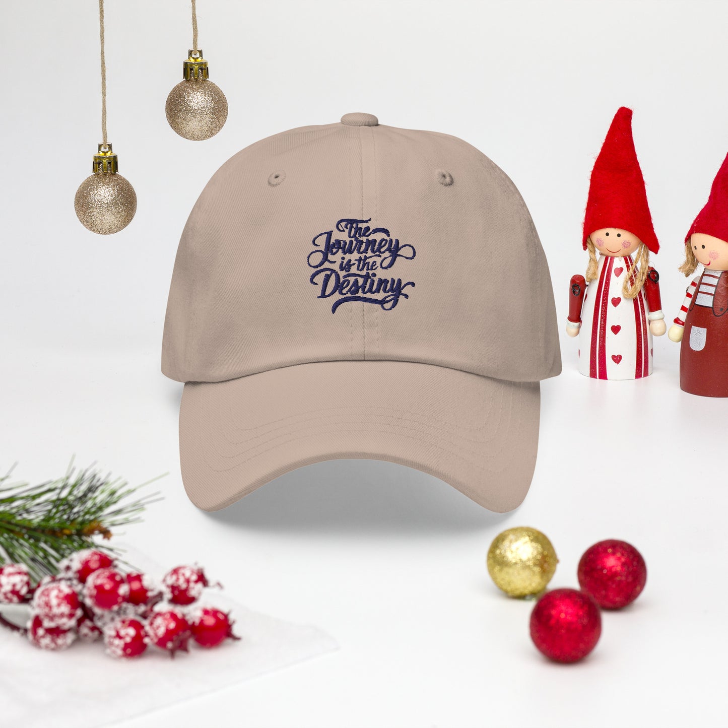 The journey is the destiny Dad hat (Light variant)