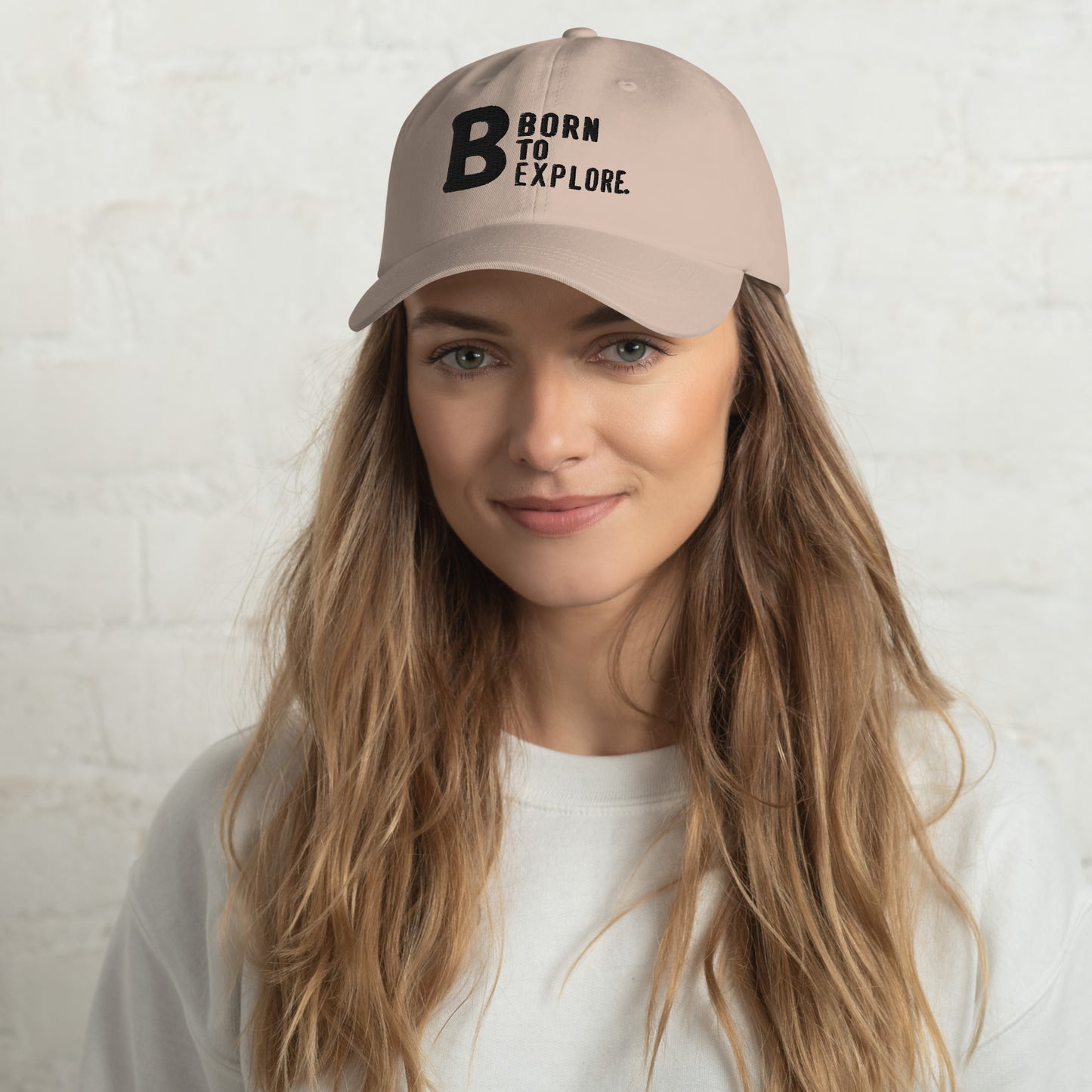 Born to explore Dad hat (Light Variant)