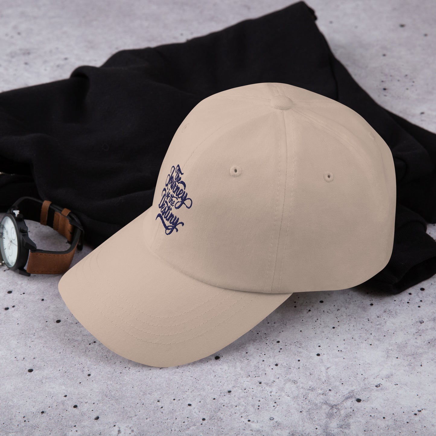 The journey is the destiny Dad hat (Light variant)