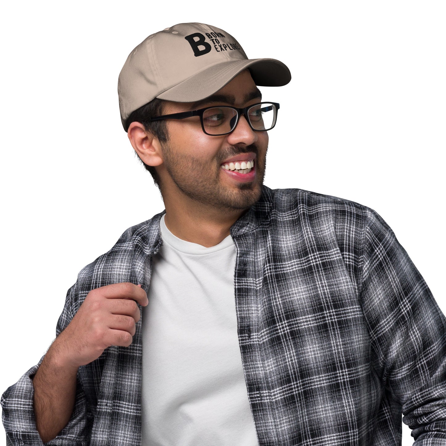 Born to explore Dad hat (Light Variant)