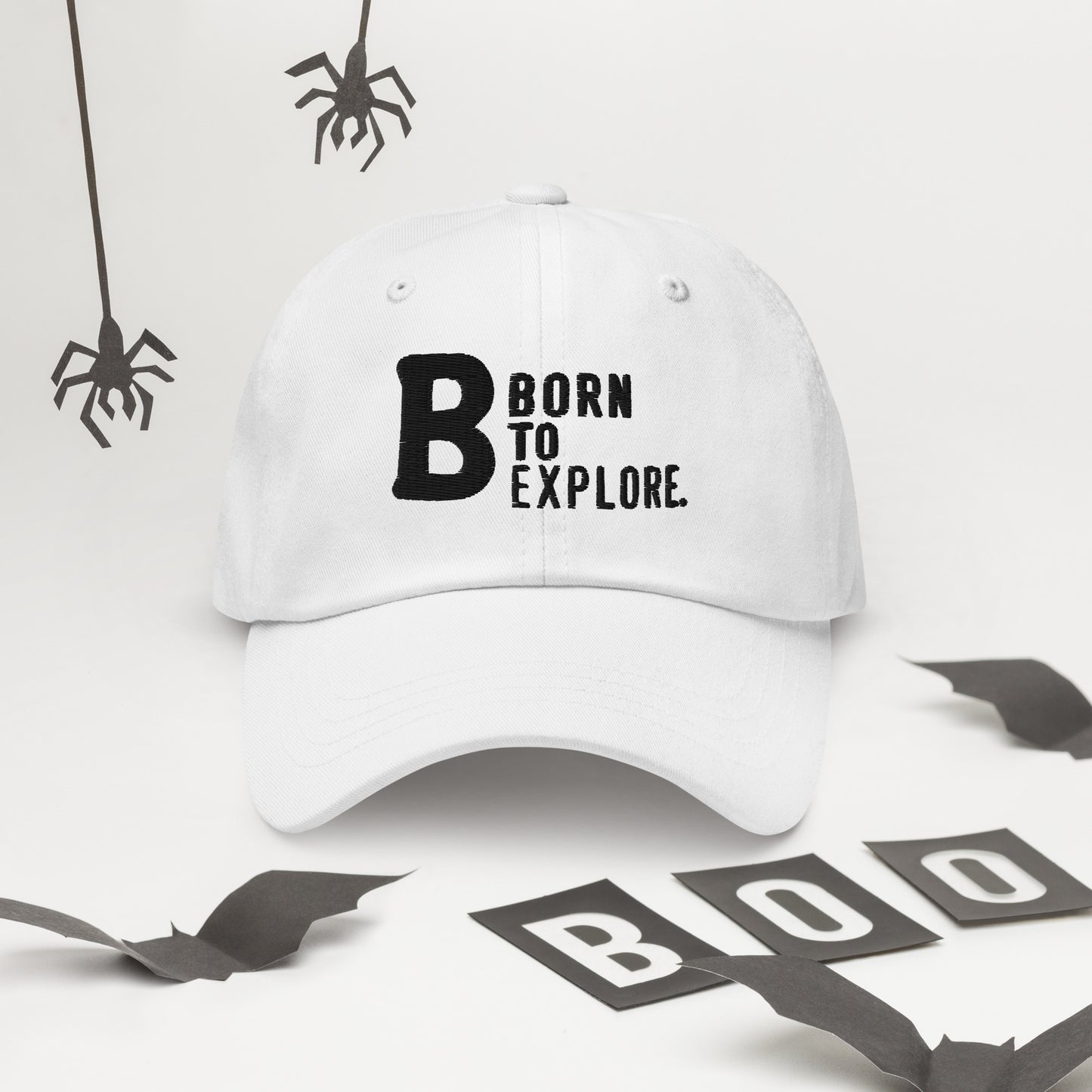 Born to explore Dad hat (Light Variant)