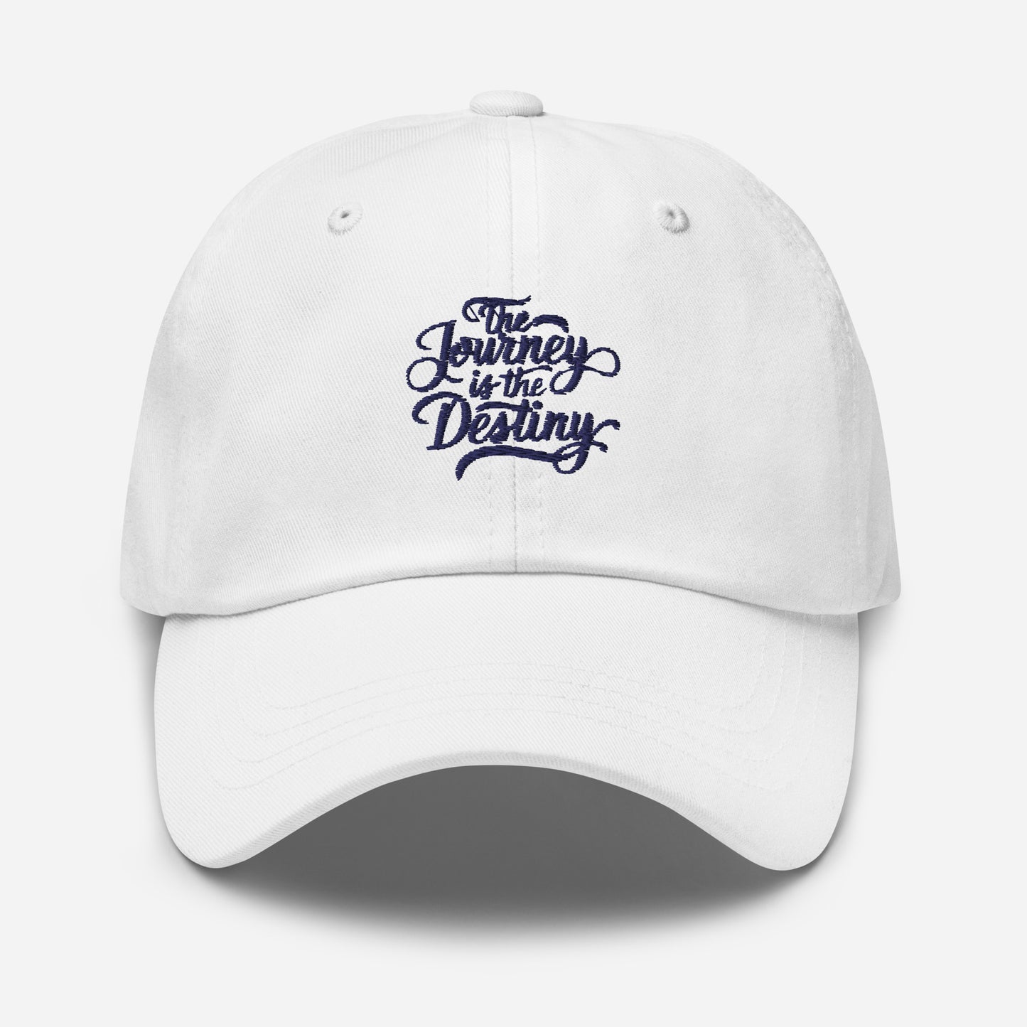 The journey is the destiny Dad hat (Light variant)