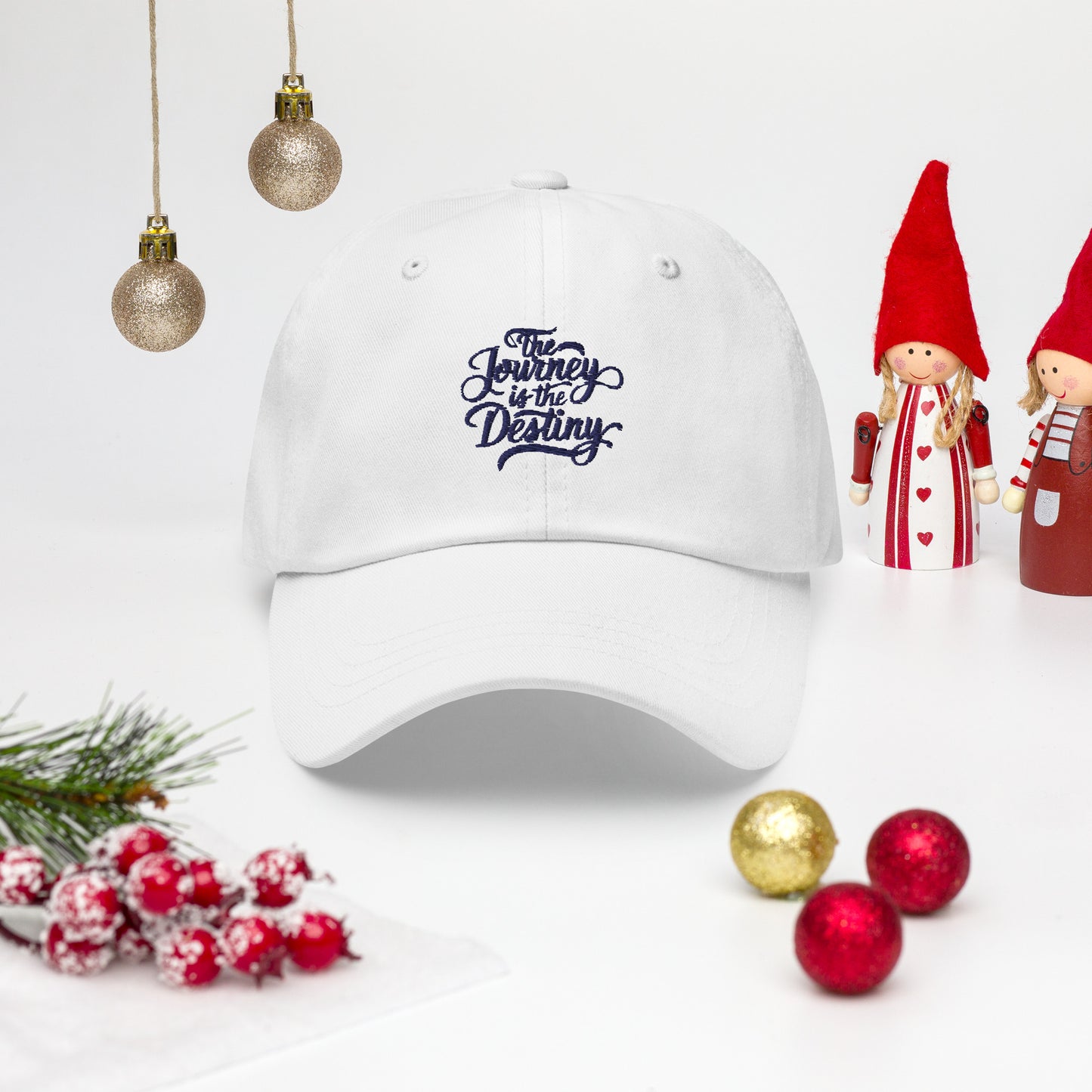 The journey is the destiny Dad hat (Light variant)