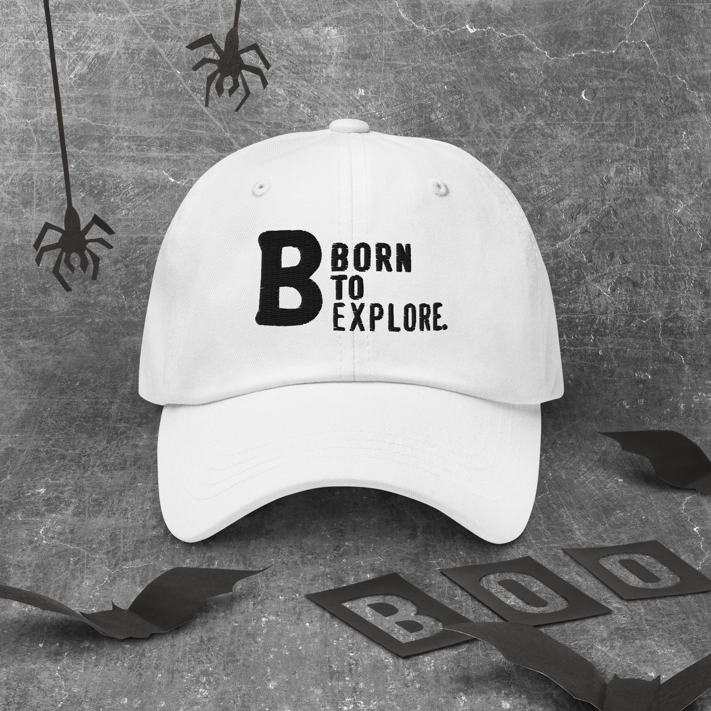 Born to explore Dad hat (Light Variant)