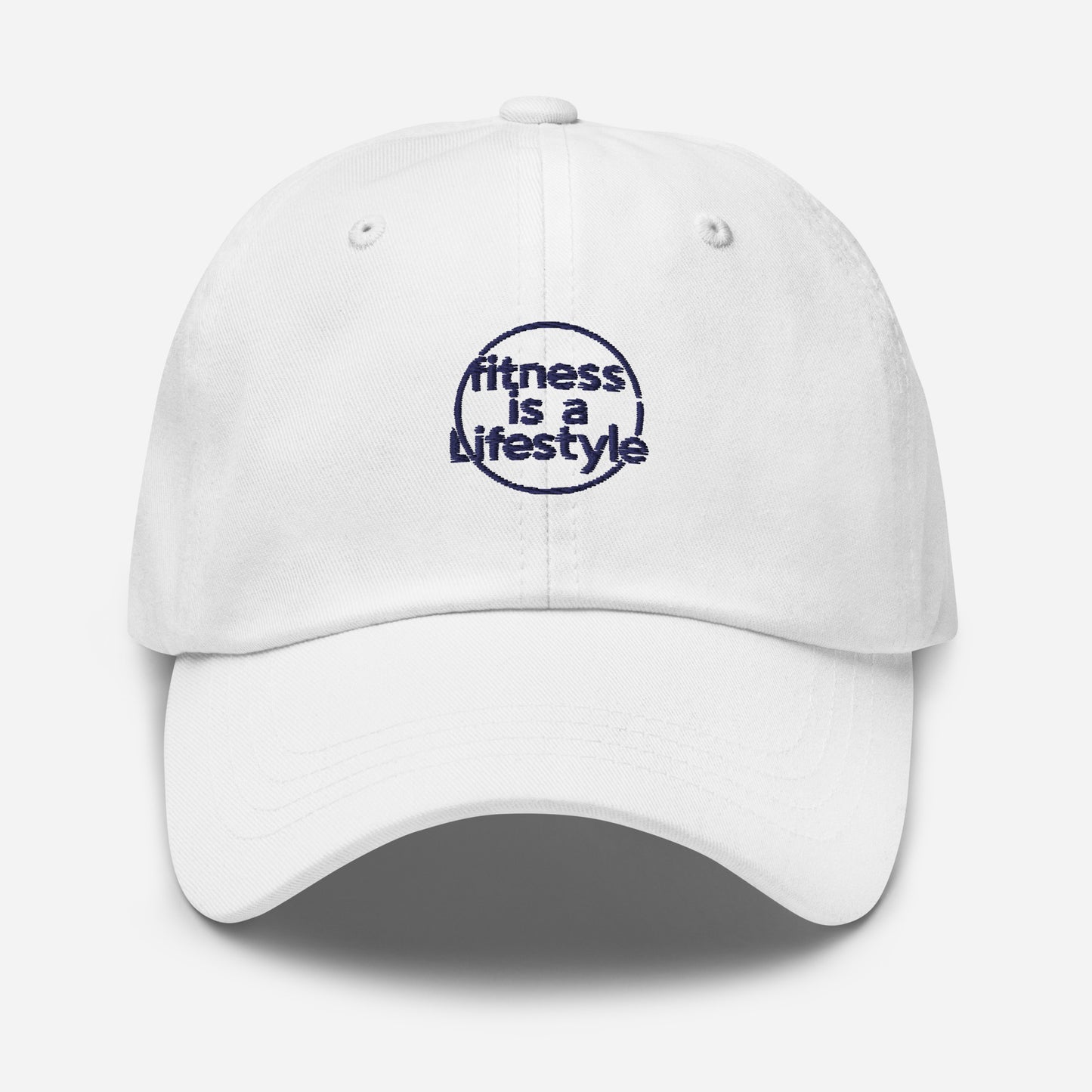 Fitness is a lifestyle Dad hat (Light variant)