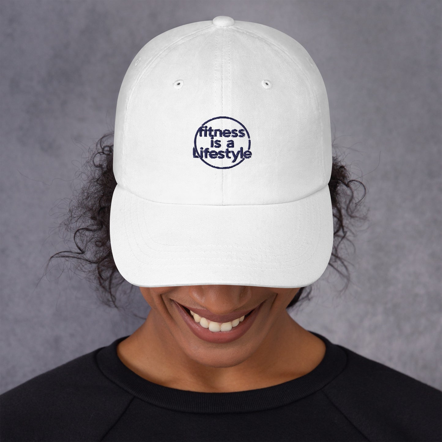 Fitness is a lifestyle Dad hat (Light variant)