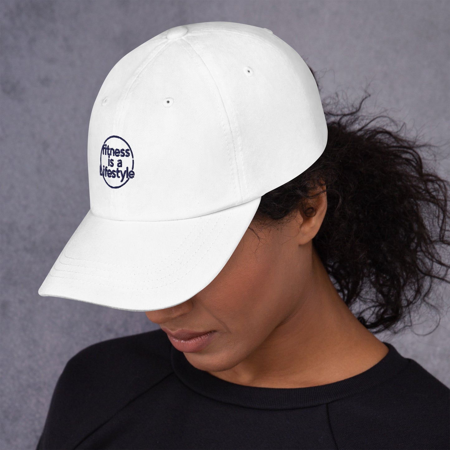 Fitness is a lifestyle Dad hat (Light variant)