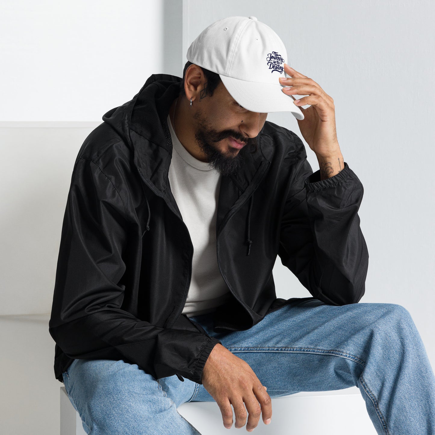 The journey is the destiny Dad hat (Light variant)
