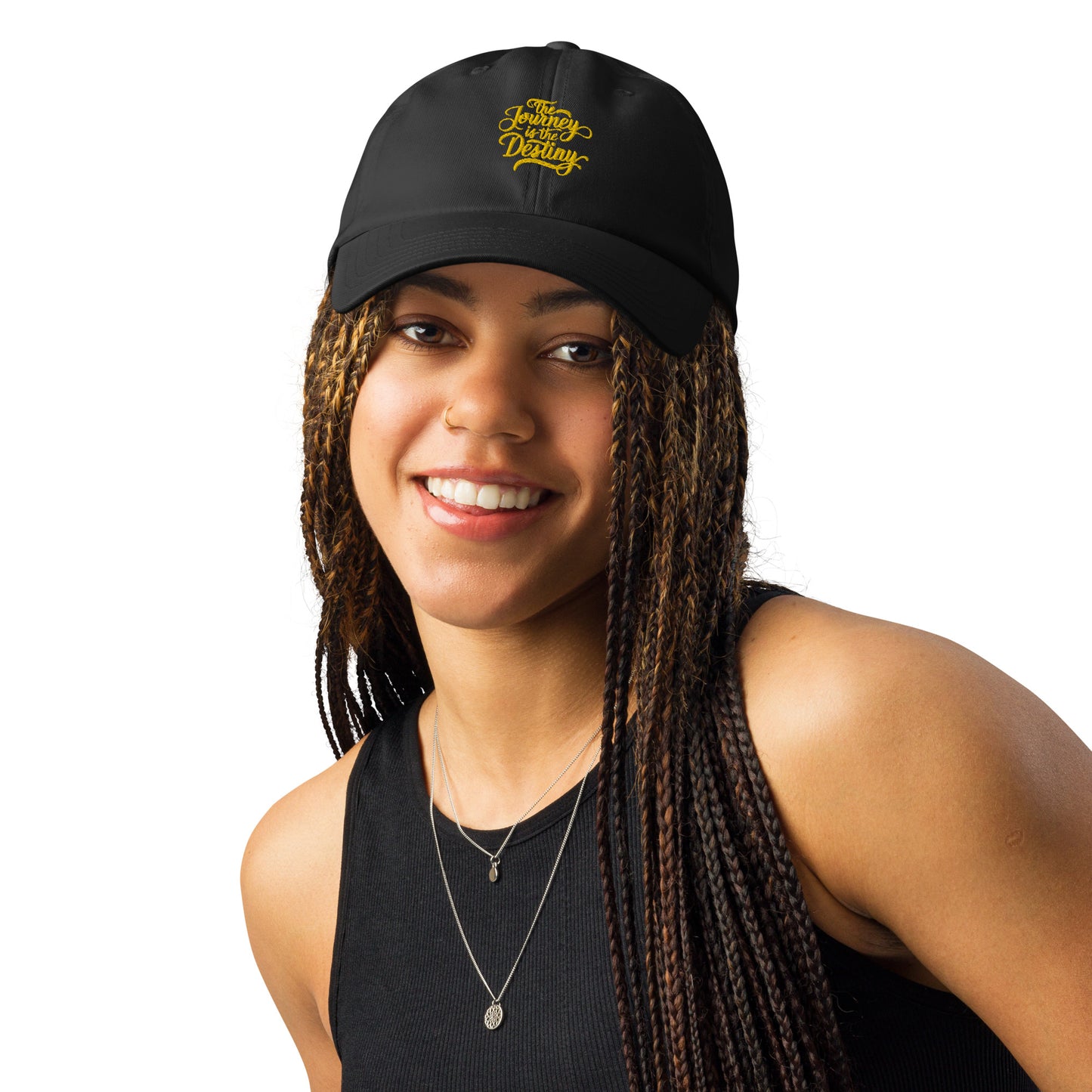 The Journey is the destiny Under Armour® dad hat (Dark variant)