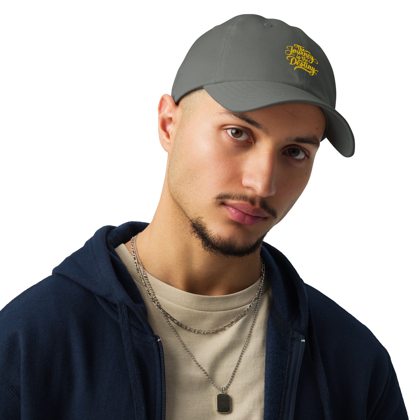 The Journey is the destiny Under Armour® dad hat (Dark variant)