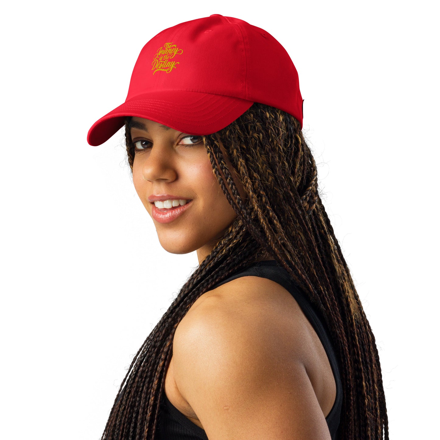 The Journey is the destiny Under Armour® dad hat (Dark variant)