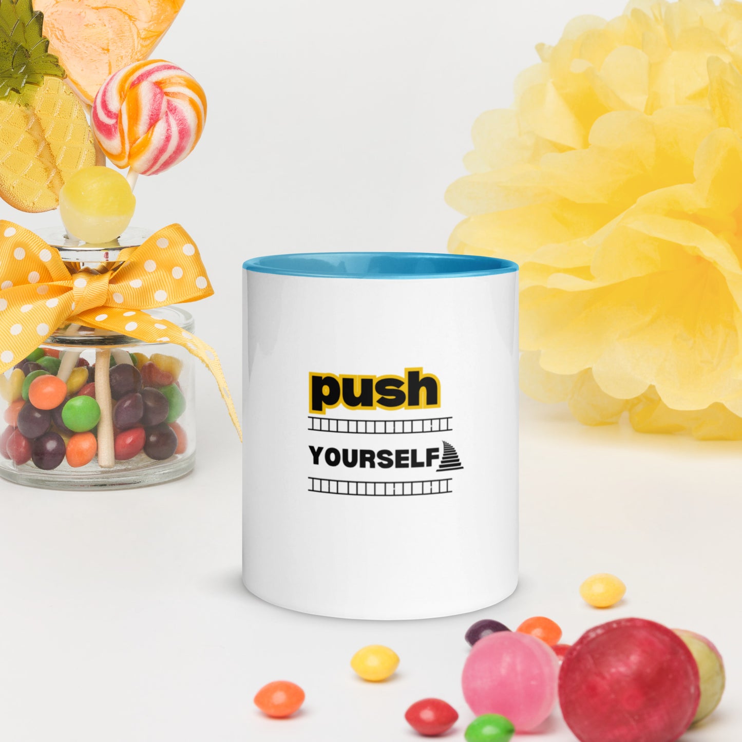 Push yourself Mug with Color Inside