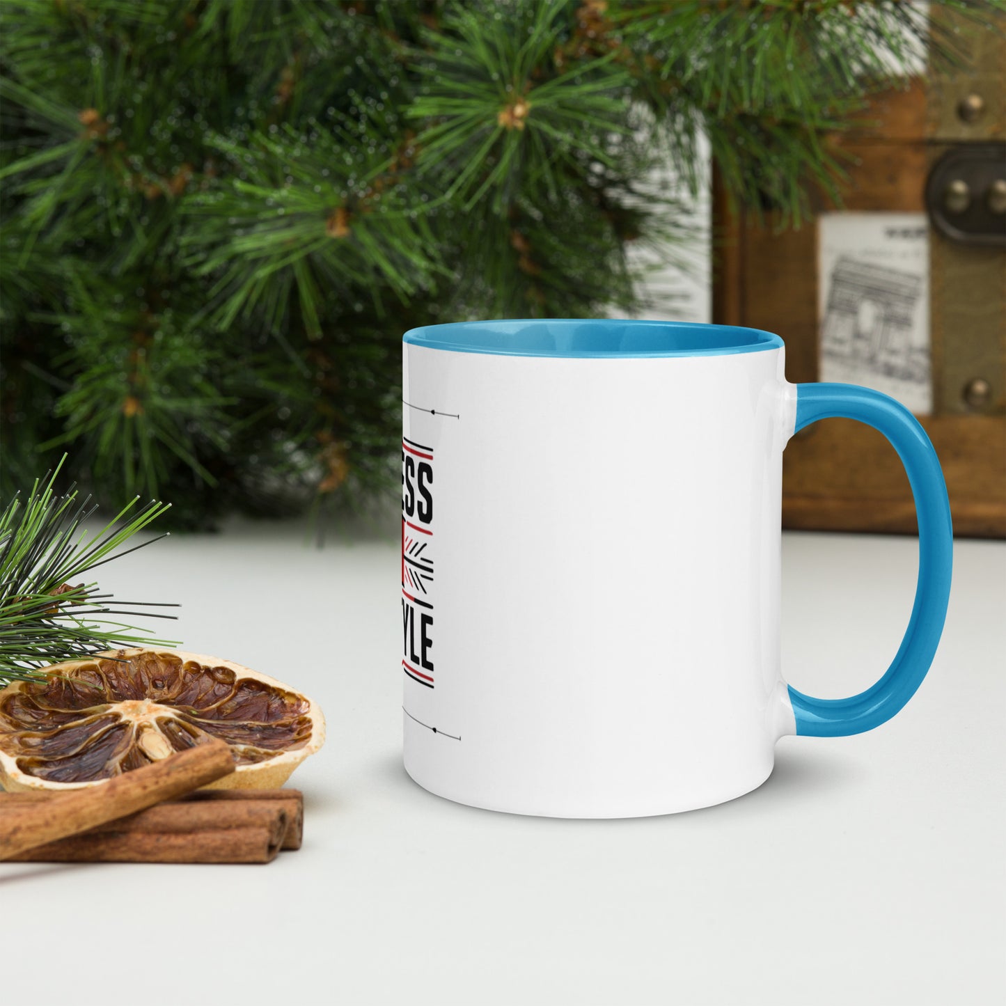 Fitness is lifestyle Mug with Color Inside