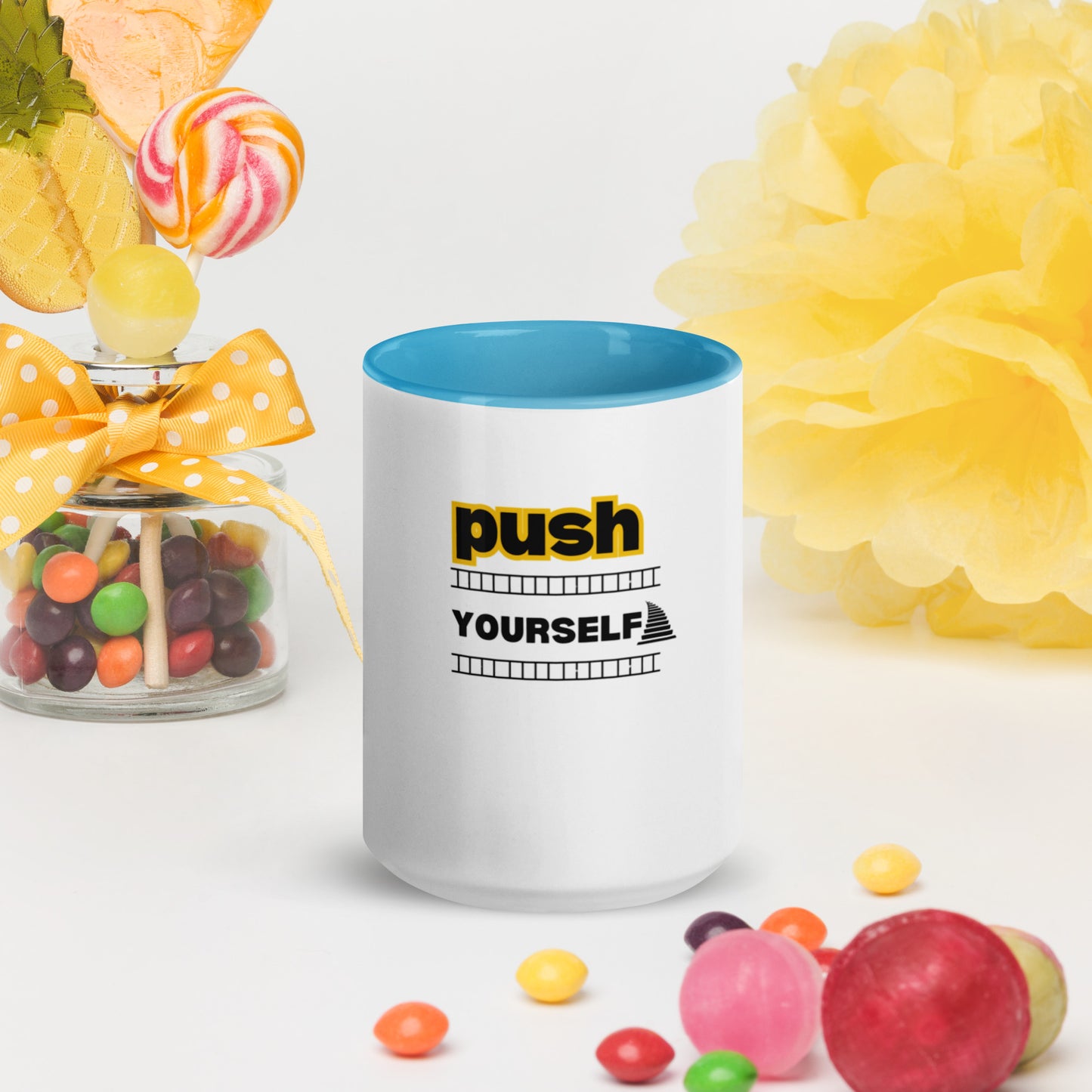 Push yourself Mug with Color Inside