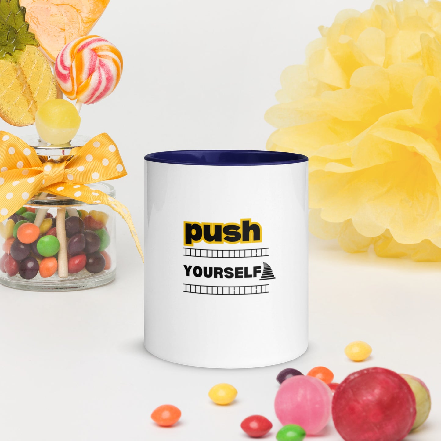 Push yourself Mug with Color Inside