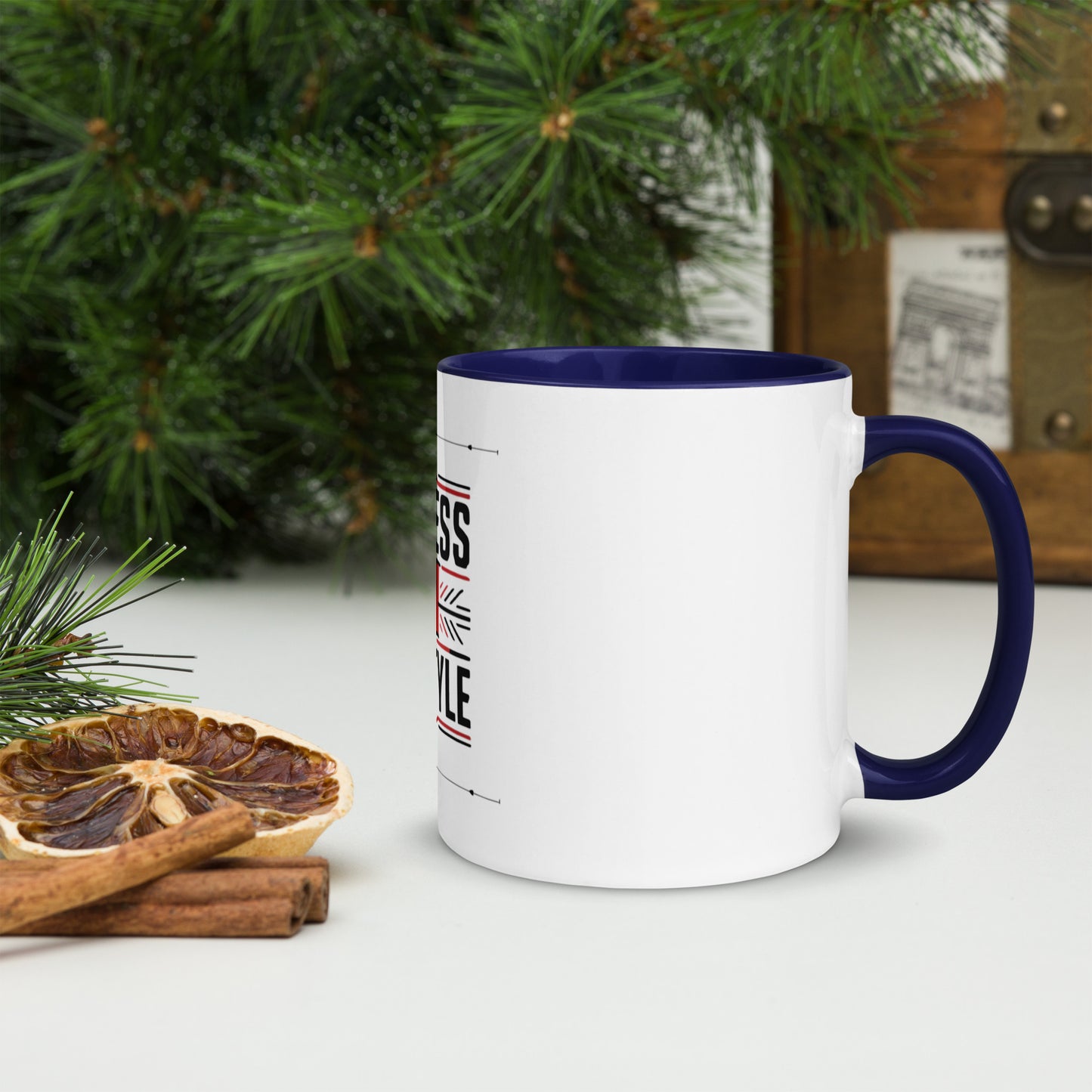 Fitness is lifestyle Mug with Color Inside