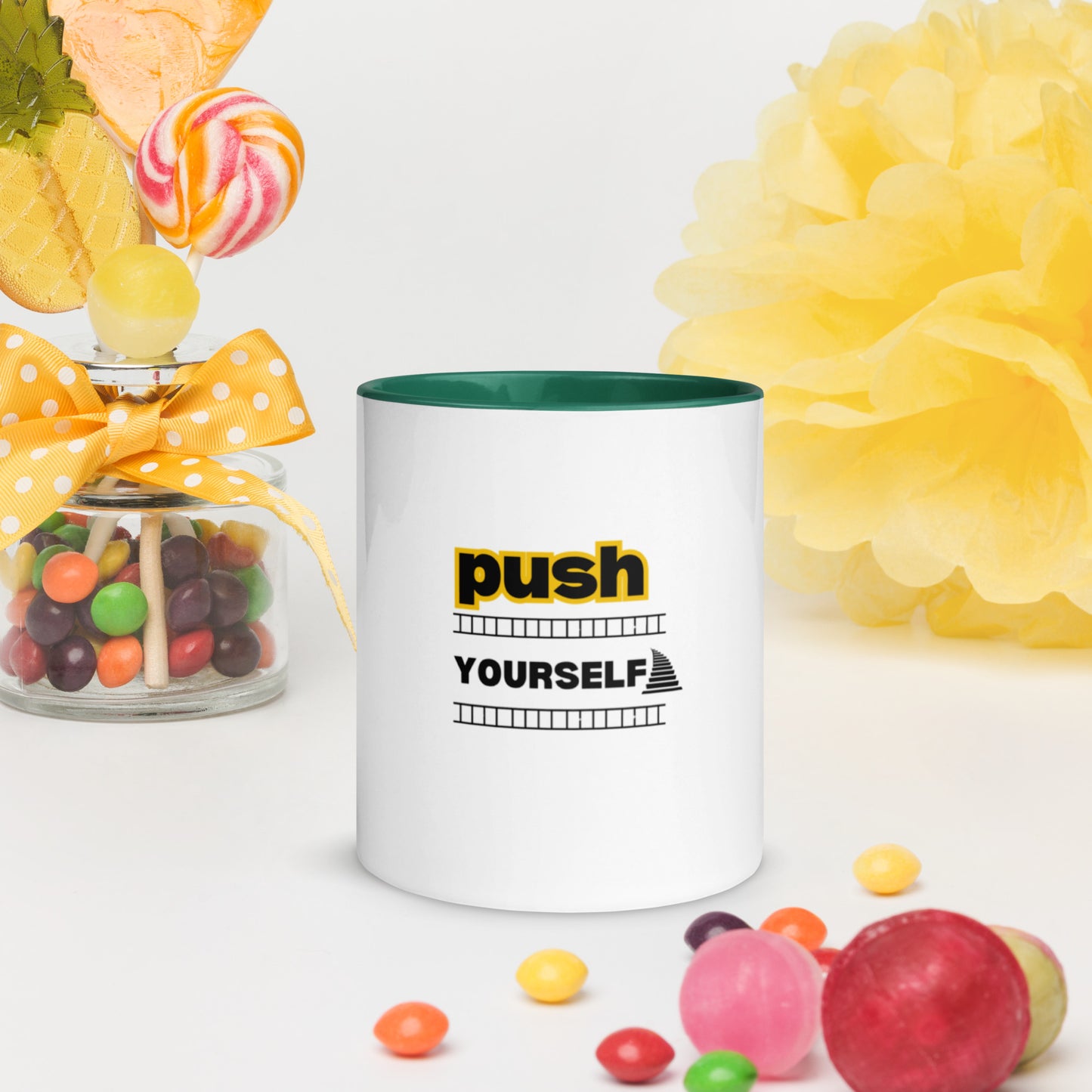 Push yourself Mug with Color Inside
