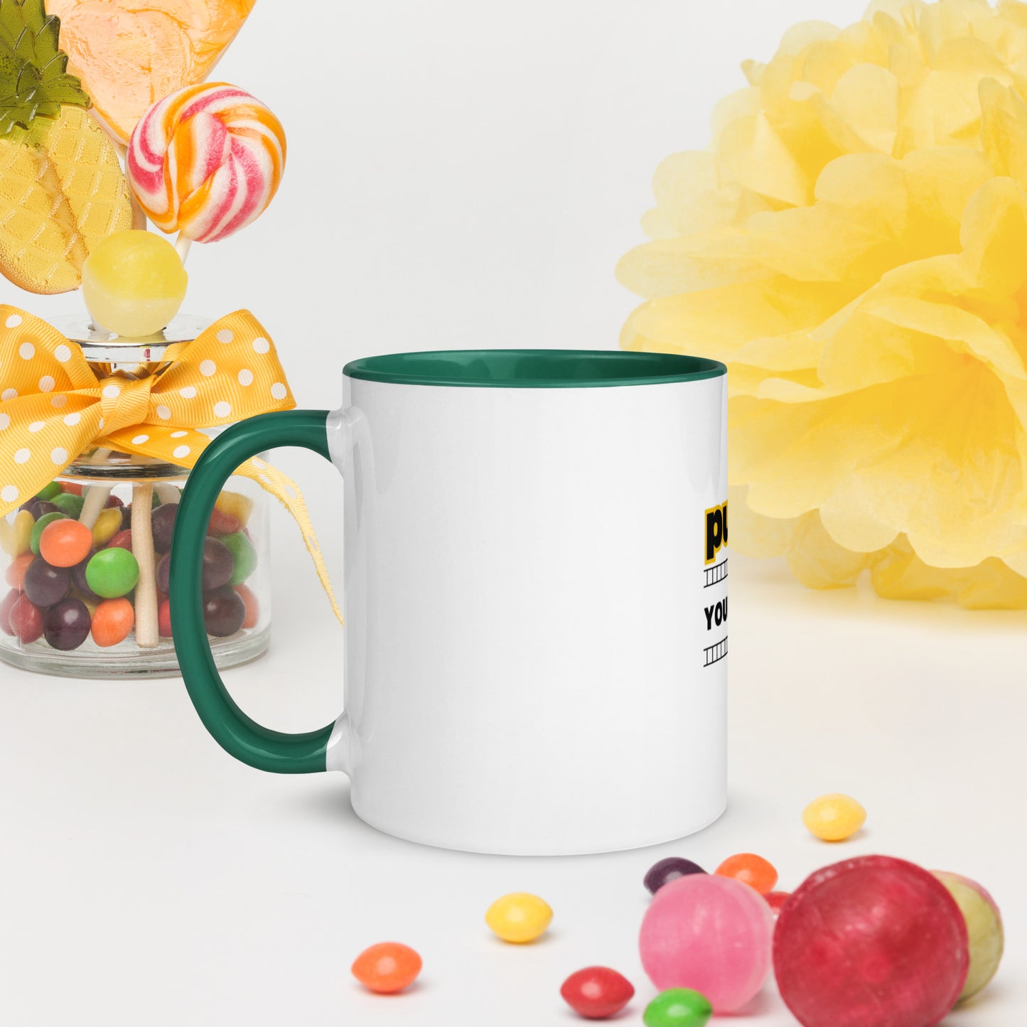 Push yourself Mug with Color Inside