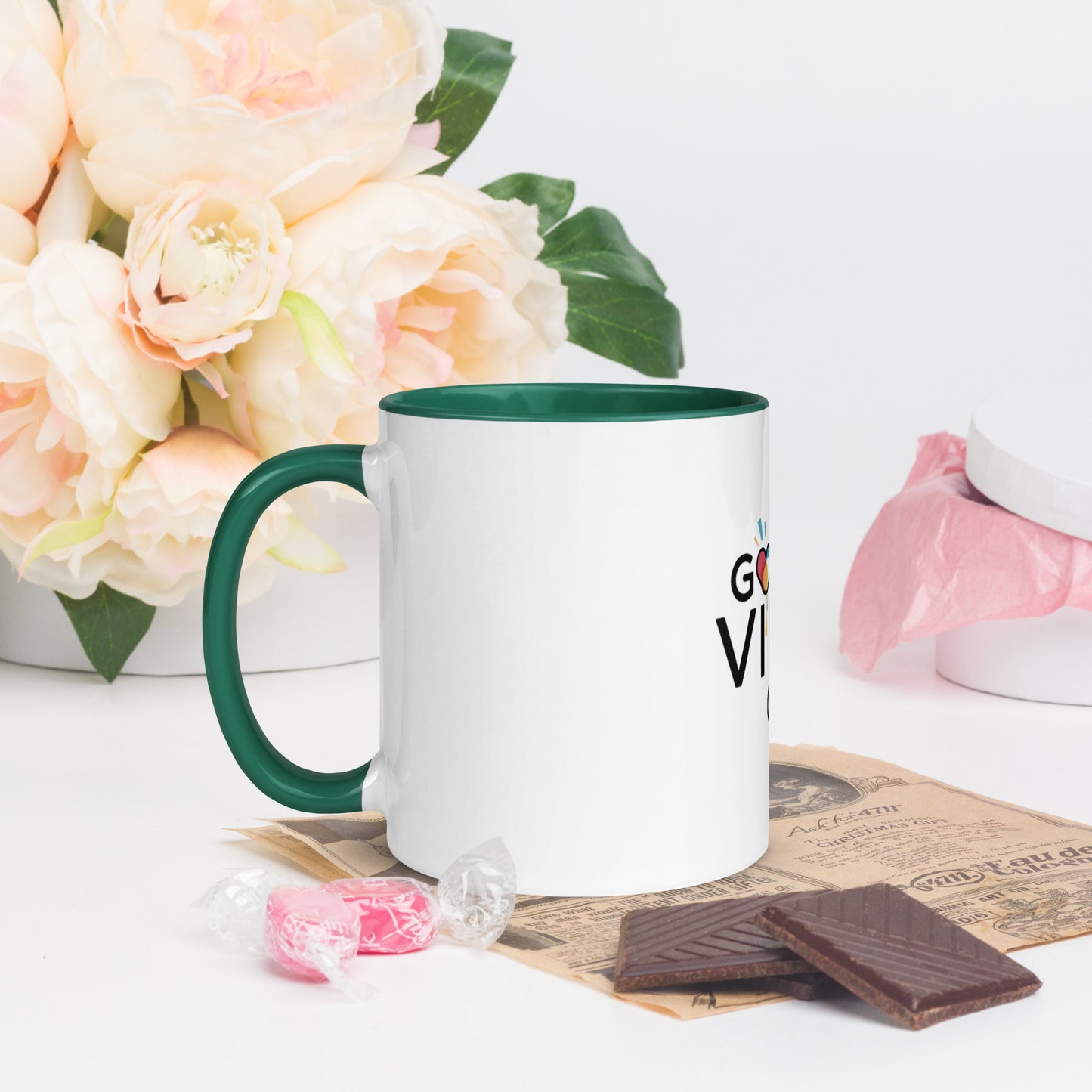 Good Vibes only Mug with Color Inside