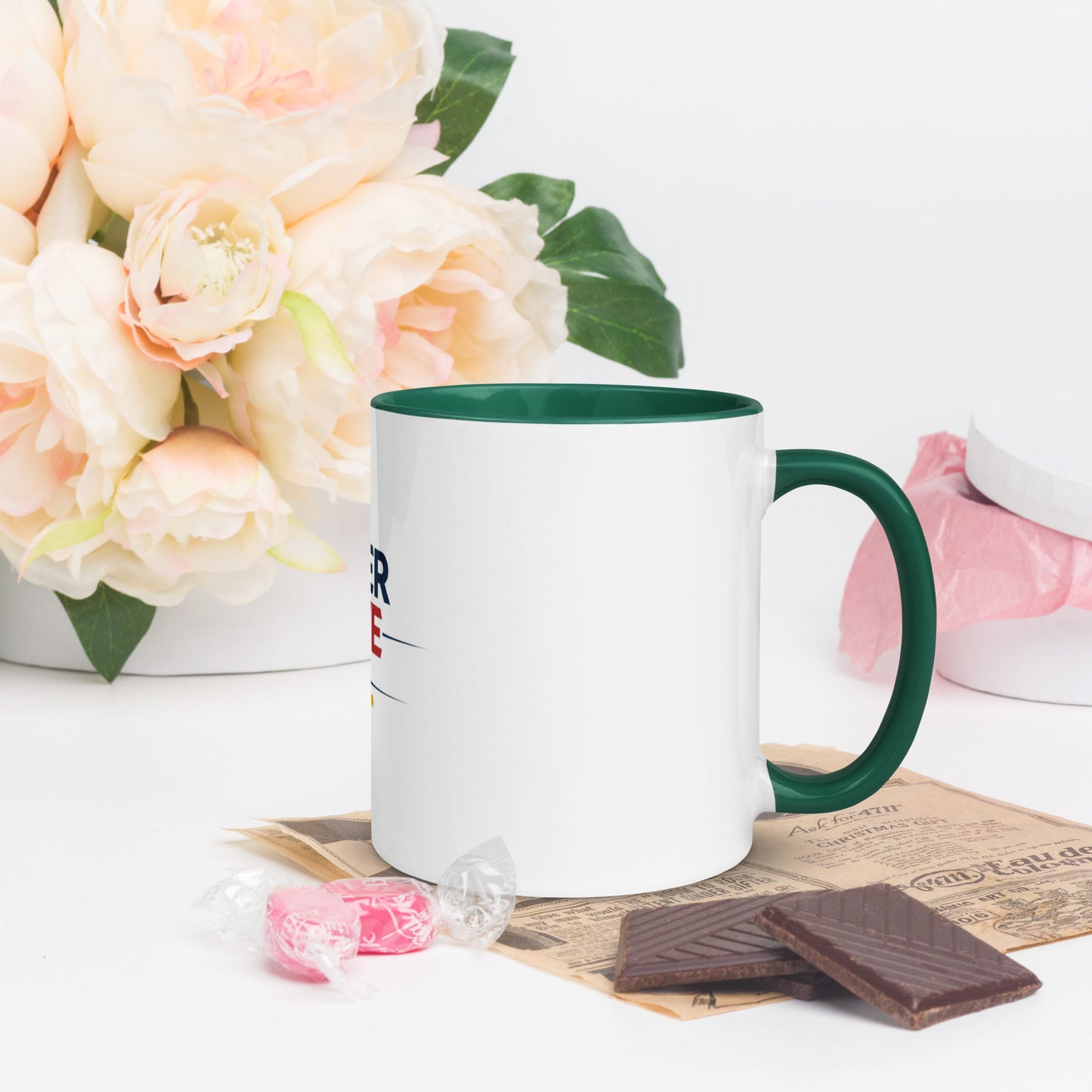 Never Give up Mug with Color Inside