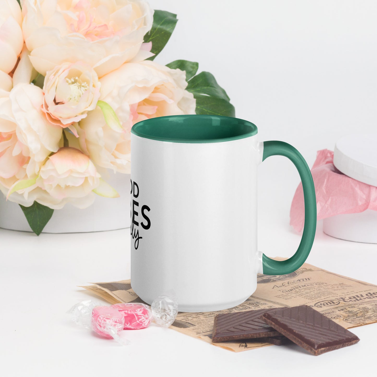 Good Vibes only Mug with Color Inside