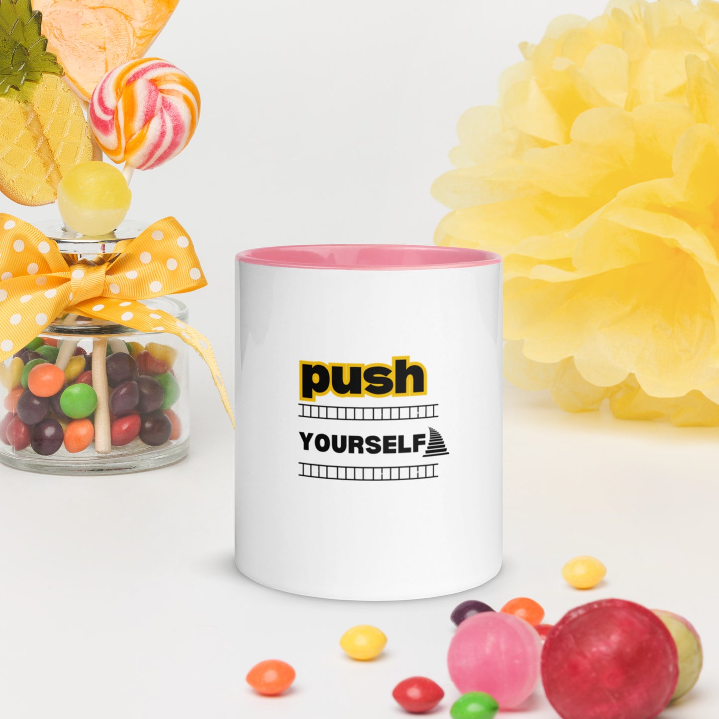 Push yourself Mug with Color Inside
