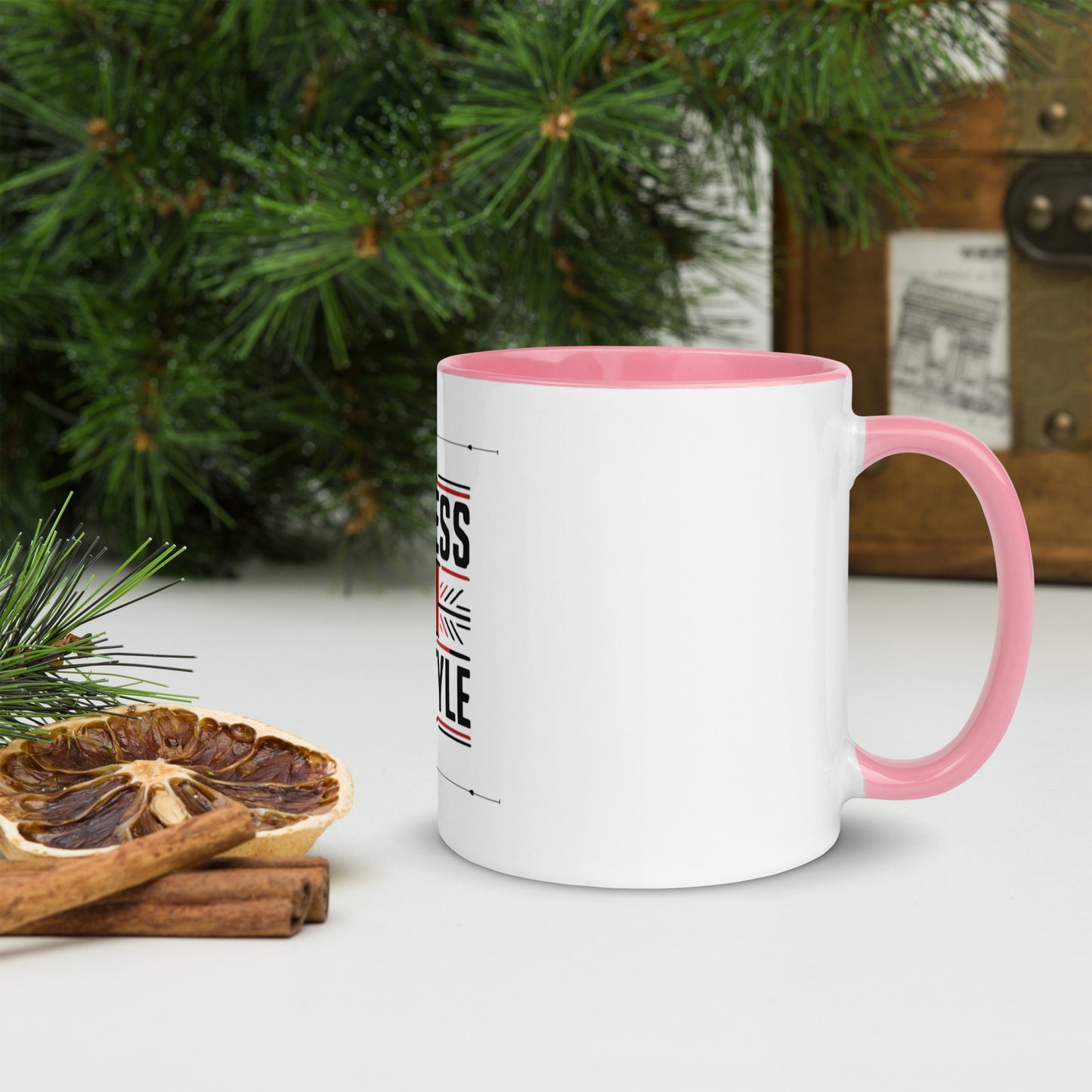 Fitness is lifestyle Mug with Color Inside