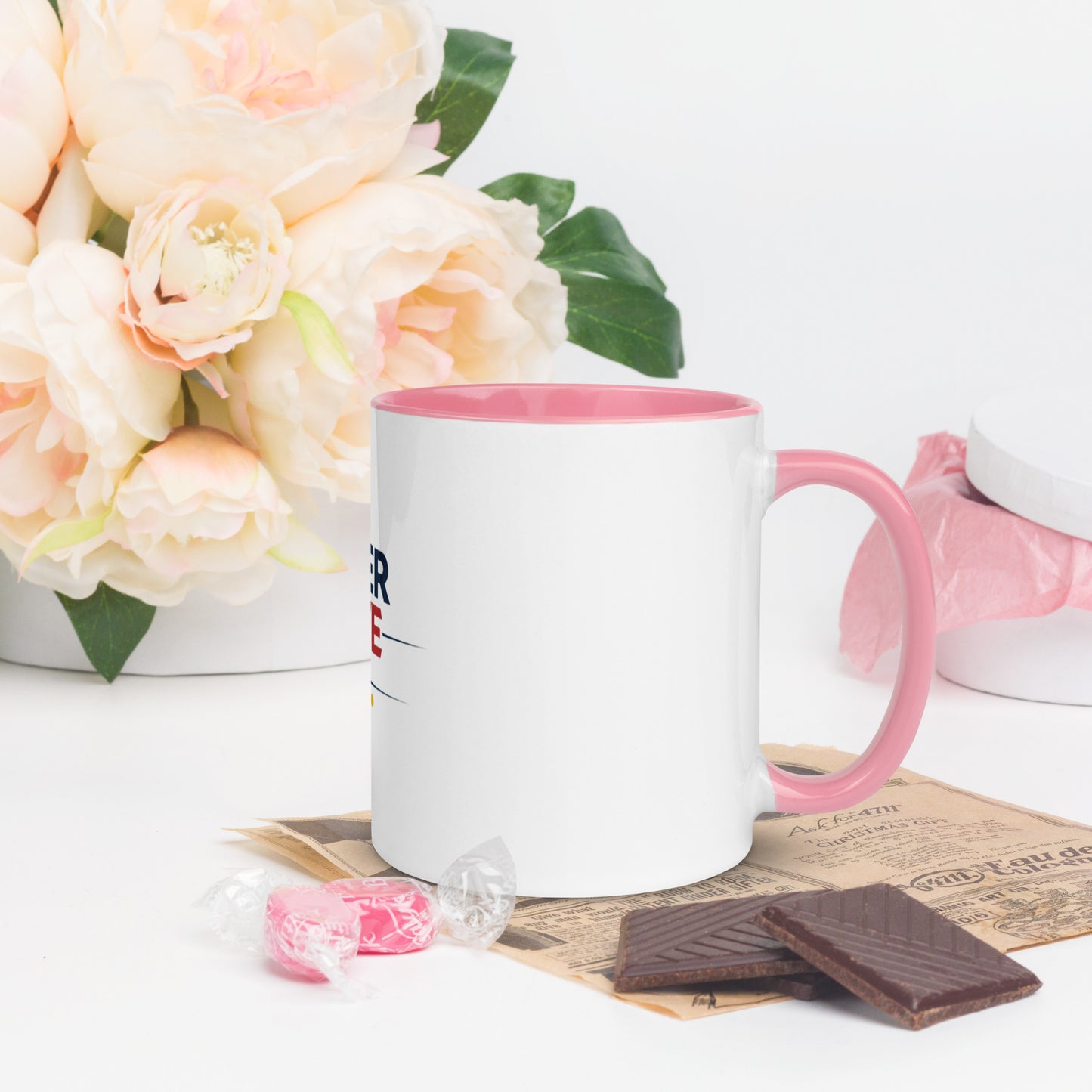 Never Give up Mug with Color Inside