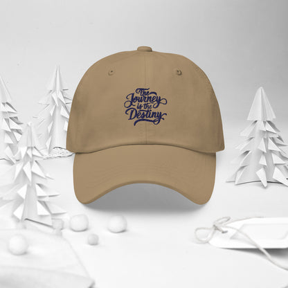 The journey is the destiny Dad hat (Light variant)