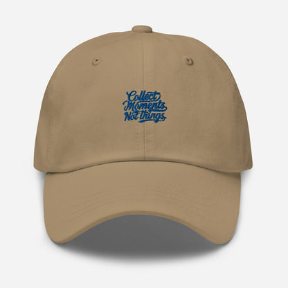 Collect moments not things Dad hat (Light variant)