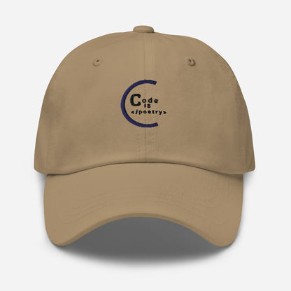 Code is Poetry Dad hat (Light Variant)