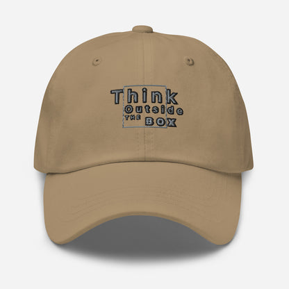 Think outside the box Dad hat (Light Variant)