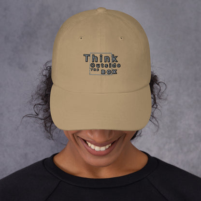 Think outside the box Dad hat (Light Variant)