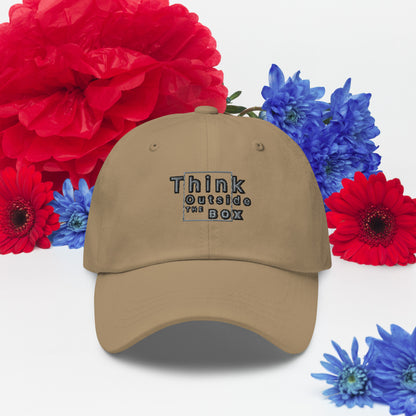 Think outside the box Dad hat (Light Variant)