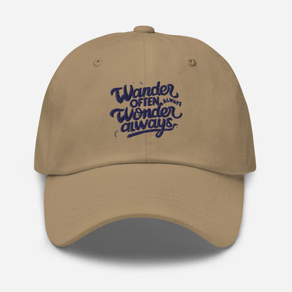 Wander often wonder always Dad hat (Light Variant)